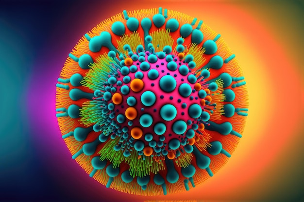 abstract colorful virus background