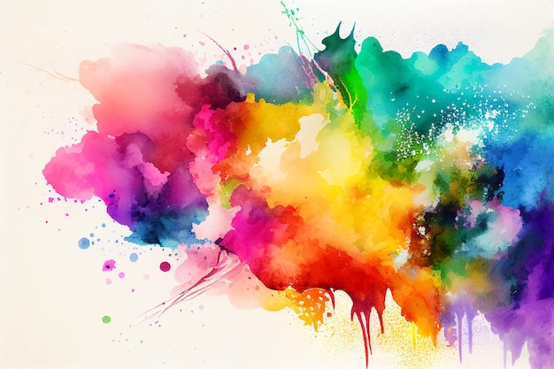 Abstract colorful watercolor backgroundGenerative AI