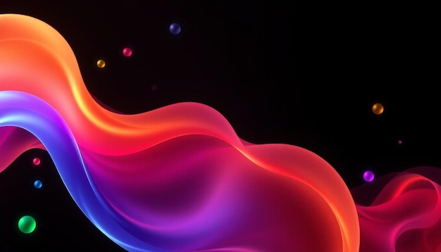 abstract colorful wave background black background