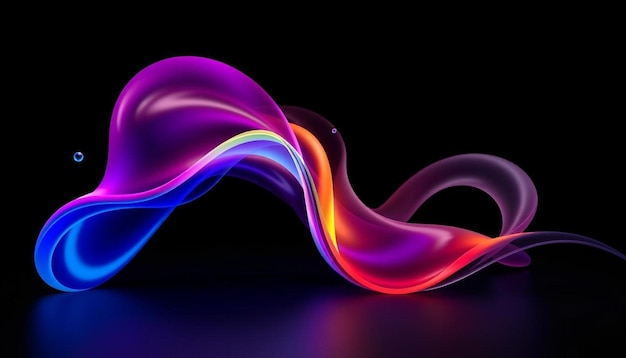 abstract colorful wave background black background