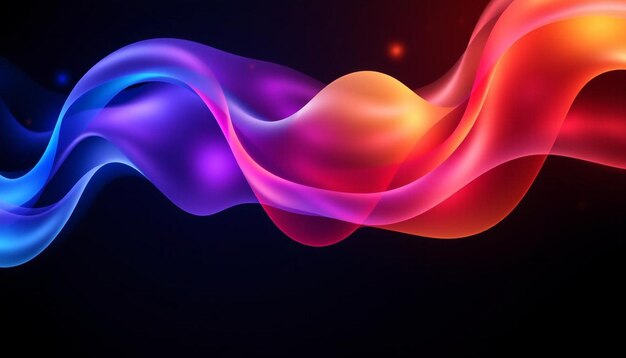 abstract colorful wave background black background