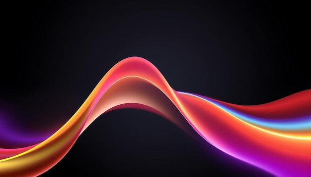 abstract colorful wave background black background