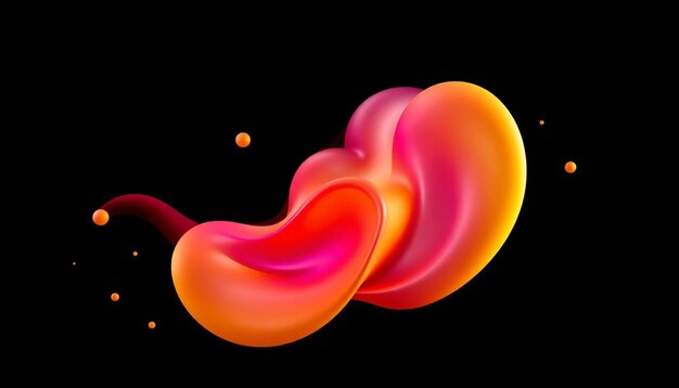 Photo abstract colorful wave background black background