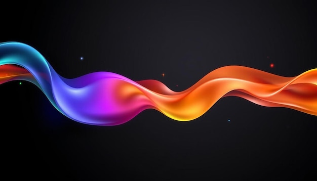 abstract colorful wave background black background