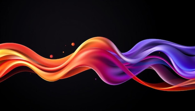 abstract colorful wave background black background