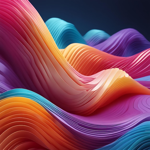 Abstract colorful wave background