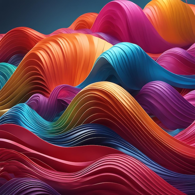 Abstract colorful wave background