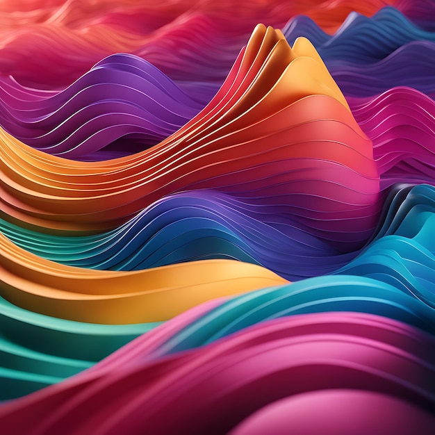 Abstract colorful wave background