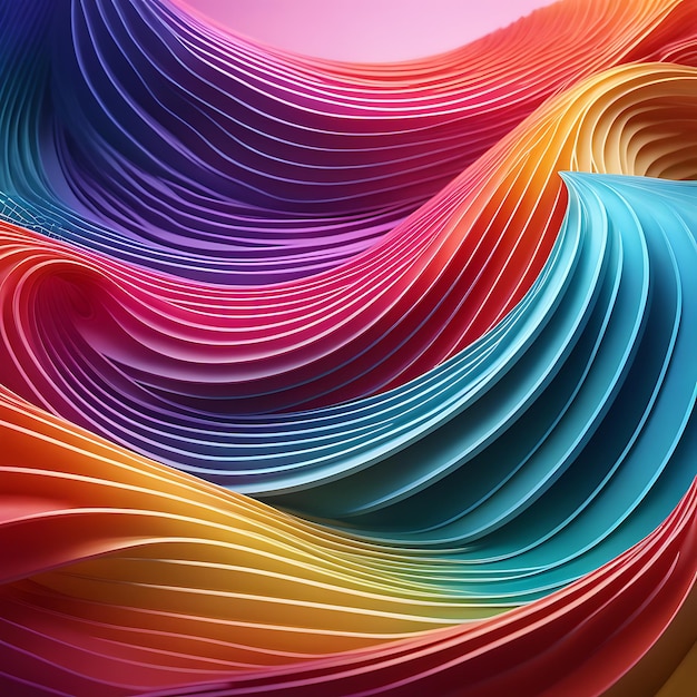 Abstract colorful wave background