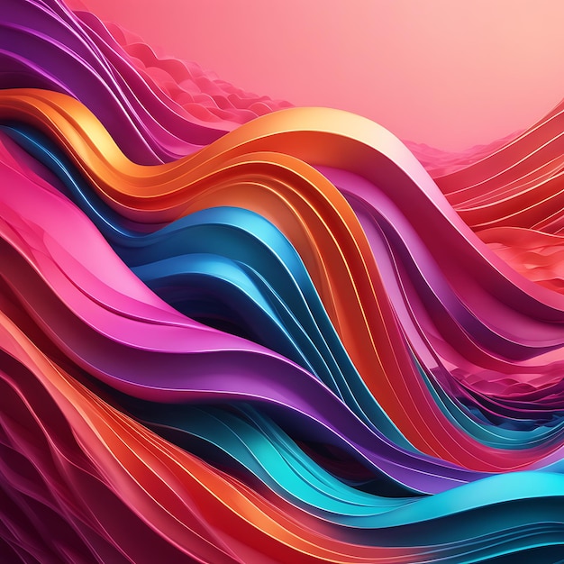 Abstract colorful wave background