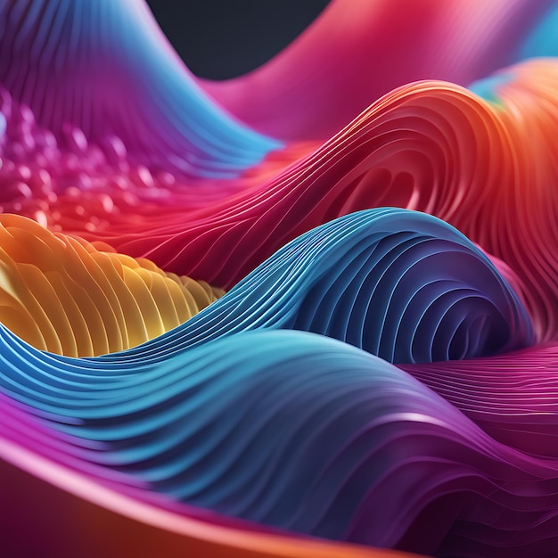 Abstract colorful wave background