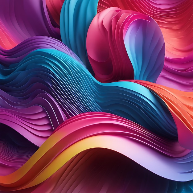 Abstract colorful wave background