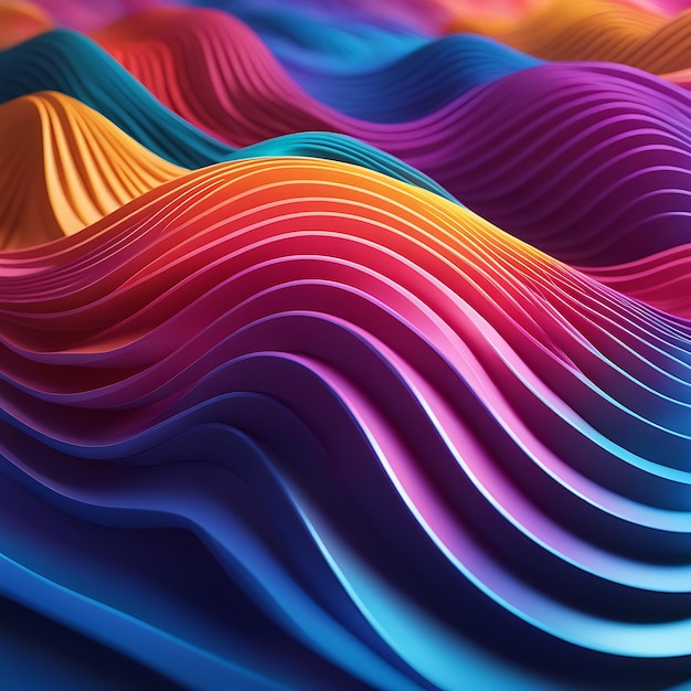 Abstract colorful wave background