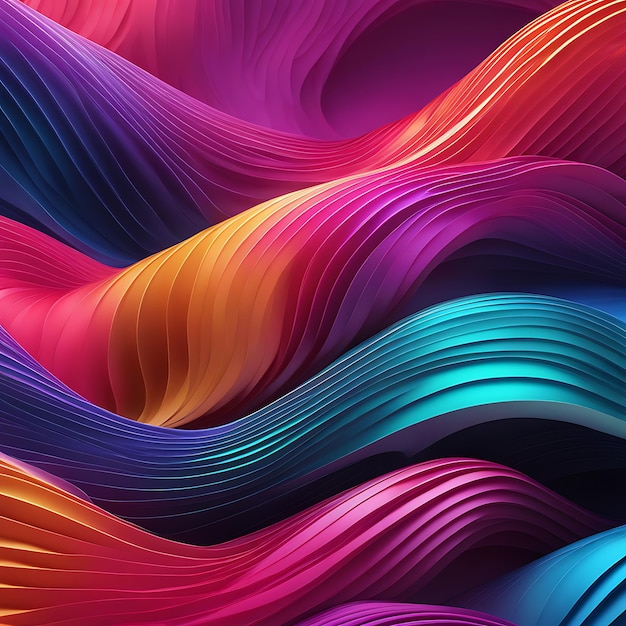 Abstract colorful wave background