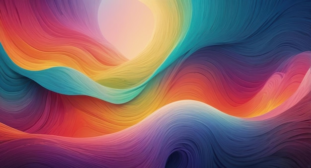 Abstract Colorful Waves Background