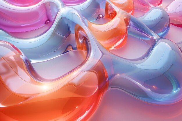 Photo abstract colorful waves background