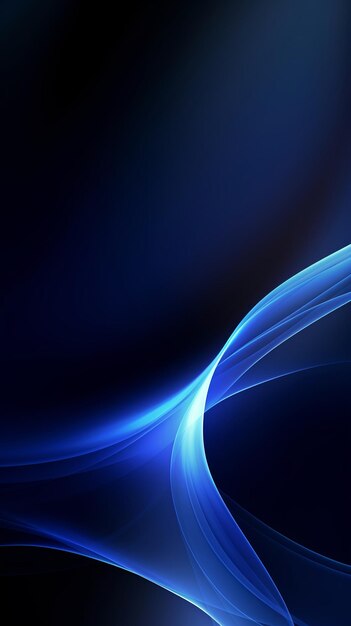 Abstract colorful waves on dark blue black background wallpaper for phone