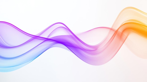 Photo abstract colorful waves on white background