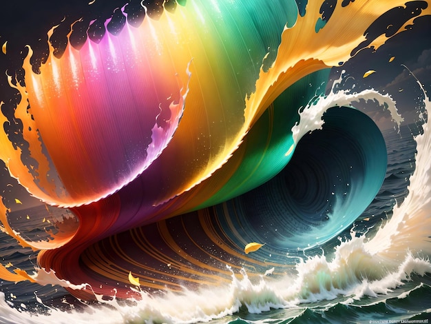 Abstract Colorful Waves