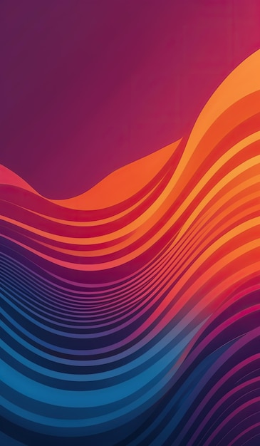 Abstract Colorful Wavy Background Generate AI