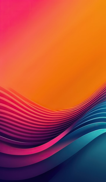 Abstract Colorful Wavy Background Generate AI