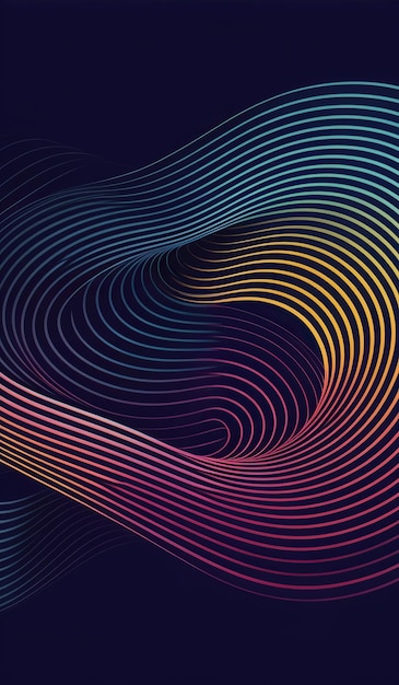 Abstract Colorful Wavy Background Generate AI