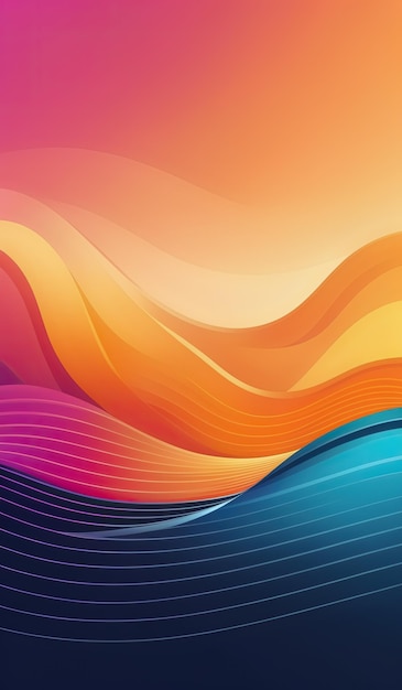 Abstract Colorful Wavy Background Generate AI