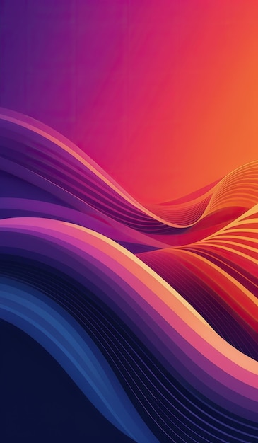 Abstract Colorful Wavy Background Generate AI