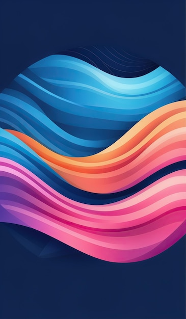 Abstract Colorful Wavy Background Generate AI