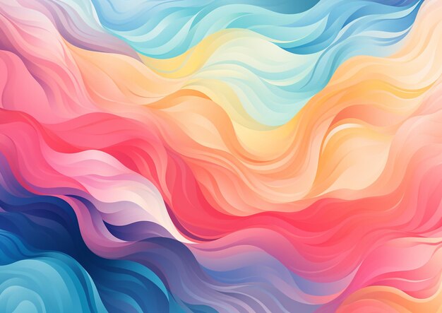 Abstract colorful wavy background with a variety of colors generative ai