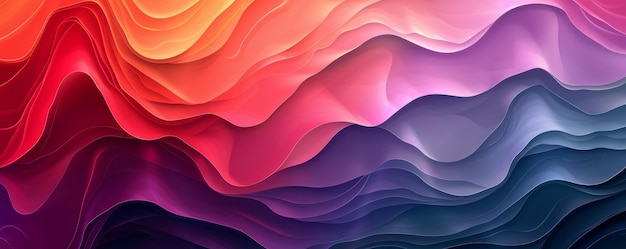 Abstract colorful wavy gradient background with soft pastel and vibrant hues