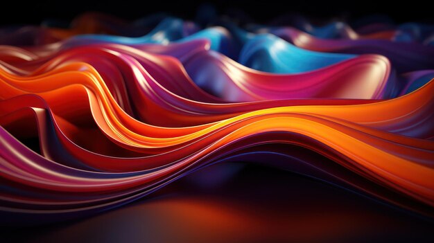 Abstract Colorful Wavy Gradient Background