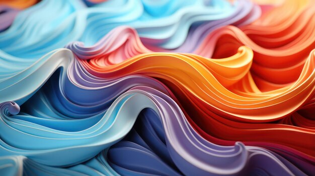 Abstract Colorful Wavy Gradient Background