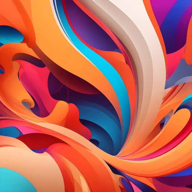 Abstract colorful wavy illustration for wallpaper and background