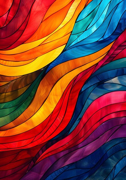 Abstract Colorful Wavy Pattern Background