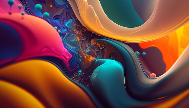 Abstract colorful with bright and colorful abstract pattern Generative AI