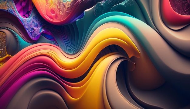 Abstract colorful with bright and colorful abstract pattern Generative AI