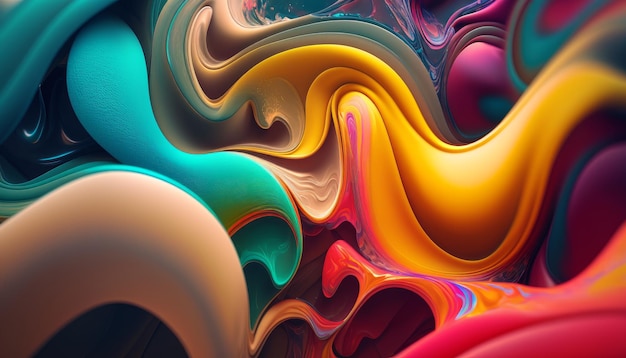 Abstract colorful with bright and colorful abstract pattern Generative AI