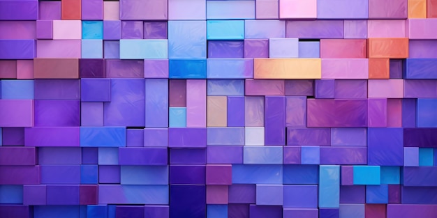 Abstract colors and geometric shapes on a wall in the style of metallic rectangles modular design ab