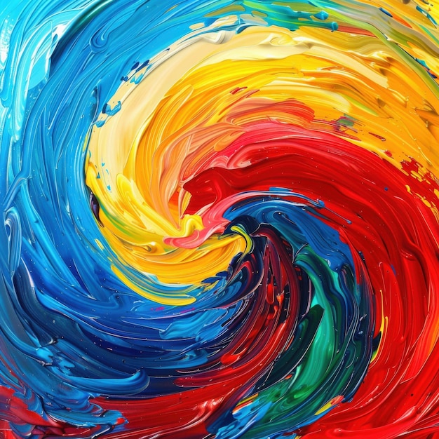 An abstract composition of swirling colors creating a vibrant dynamic visual effect