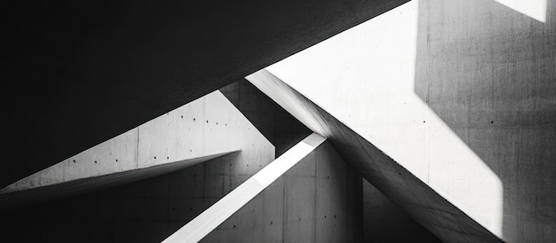 Photo abstract concrete architecture a play of light and shadow