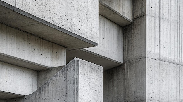 Photo abstract concrete structures showcasing modern architectural design and geometric forms