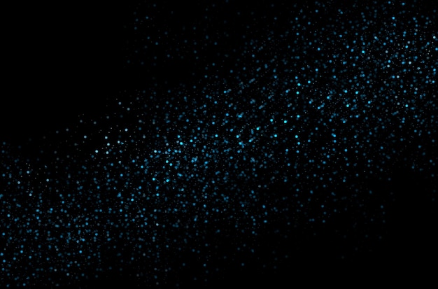 Photo abstract confetti background on a black background blue background with shiny lights