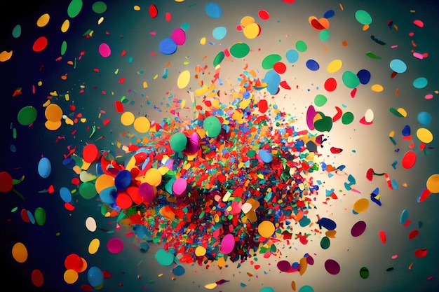 Abstract confetti explosion background celebration birthday Generative AI