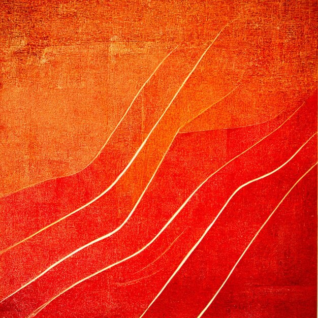 Abstract contemporary modern watercolor art Minimalist orange and red shades illustration