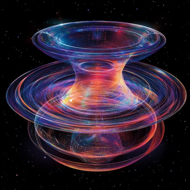 Photo abstract cosmic swirl of light and energy in space