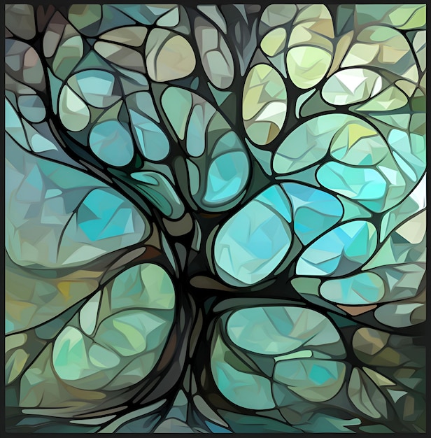 Abstract creative background Abstract illustration of a colorful tree