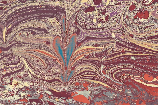 Abstract creative marble pattern texture Traditional art of Ebru marbling