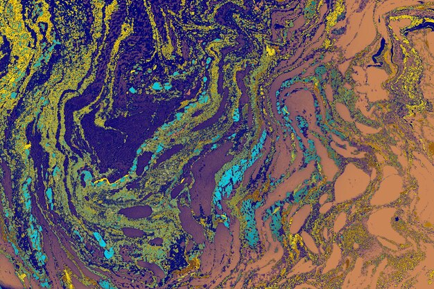 Abstract creative marble pattern texture Traditional art of Ebru marbling