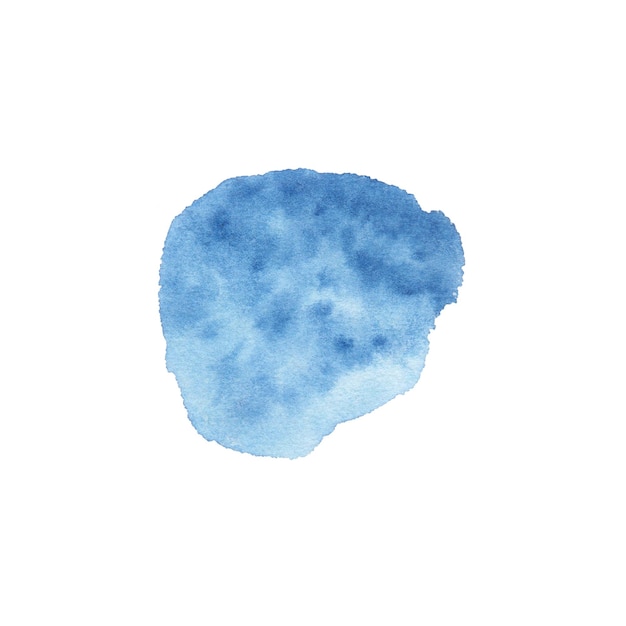 Abstract creative minimalistic skyblue watercolor stain isolated Watercolor hand drawn texture for backgrounds